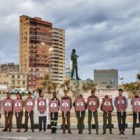 Tens of thousands marched on January 16, 2026, in Havana, Cuba, to honor the 32 fallen martyrs who died defending Venezuelan President Nicolás Maduro. Photo: Presidencia Cuba