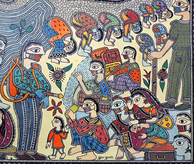 Pushpa Kumari (India), Migrant Labour Goes Home, 2020.