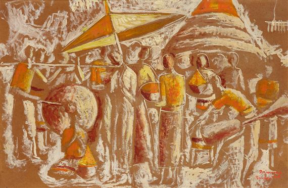 Damrong Wong-Uparaj (Thailand),Monks, 1961.