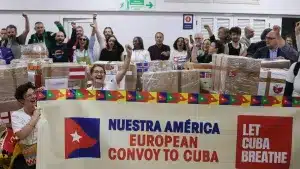 European solidarity activists delivering aid. foto: el necio