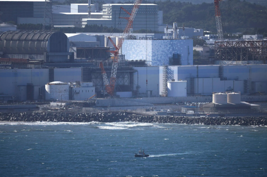 The Fukushima Daiichi nuclear power plant on August 24, 2023, the day Japan’s electric utility Tepco announced it began releasing the plant’s nuclear wastewater into the ocean. The Yomiuri Shimbun via AP Images