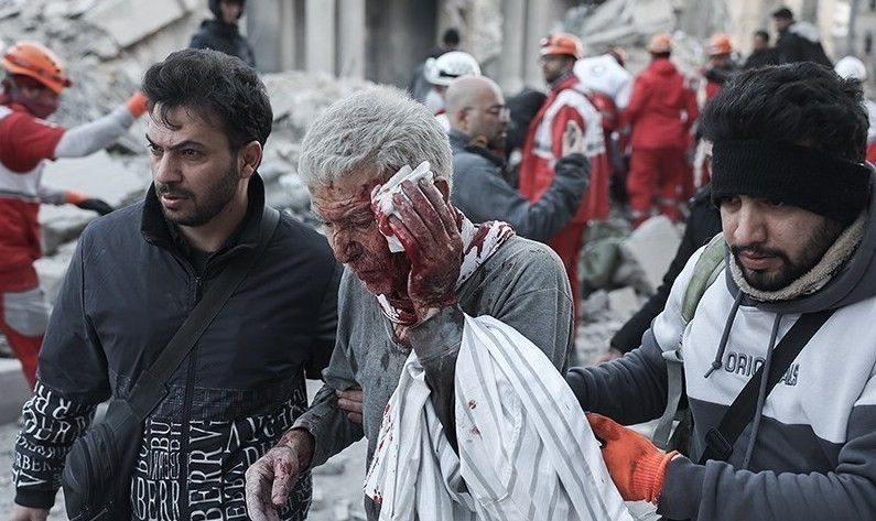 Aftermath of an airstrike in Tehran, March 3, 2026. Photo by Mostafa Tehrani/Tasnim News Agency.