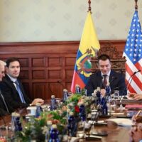 El presidente ecuatoriano Daniel Noboa se reúne con Marco Rubio en la Casa Blanca el 4 de septiembre de 2025. Foto: Daniel Noboa/X