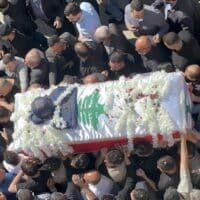 Funeral procession for Amal Khalil. Photo: Al Akhbar