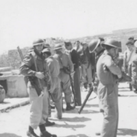 Jewish militias in the village of Deir Yassin, April 1948. Photo: Ha'aretz. Public domain