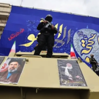 An Iranian revolutionary soldier. X/ @visegrad24
