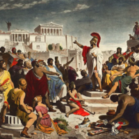 Pericles delivering his famous funeral oration in front of the Assembly, by Philipp Foltz