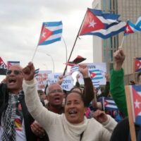 March of the Cuban people in front of the U.S. Embassy in January 2026 Photo: Yaimi Ravelo