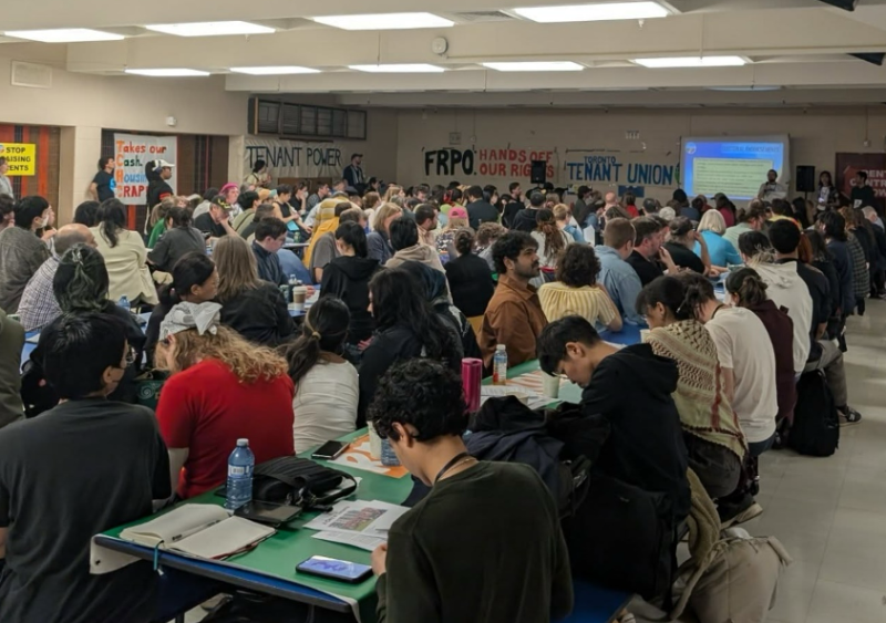 Founding convention of the Toronto Tenant Union, April 18, 2026. Photo by Tim Fitzgerald Maguire.