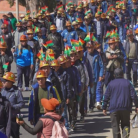 Workers and peasants march in La Paz, Bolivia. AP Photo/Natacha Pisarenko]
