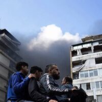 Tour of Beirut after April 8 attacks. Photo: Wikimedia Commons