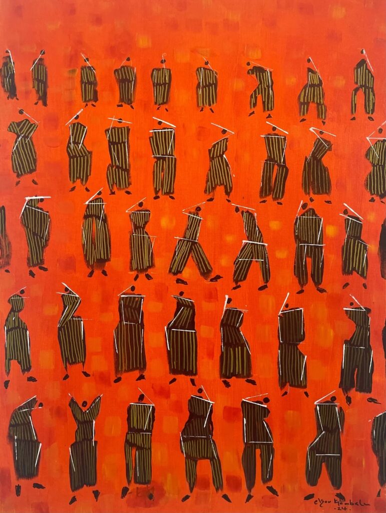 Elson Kambalu (Malawi), Crowd Red, 2024.
