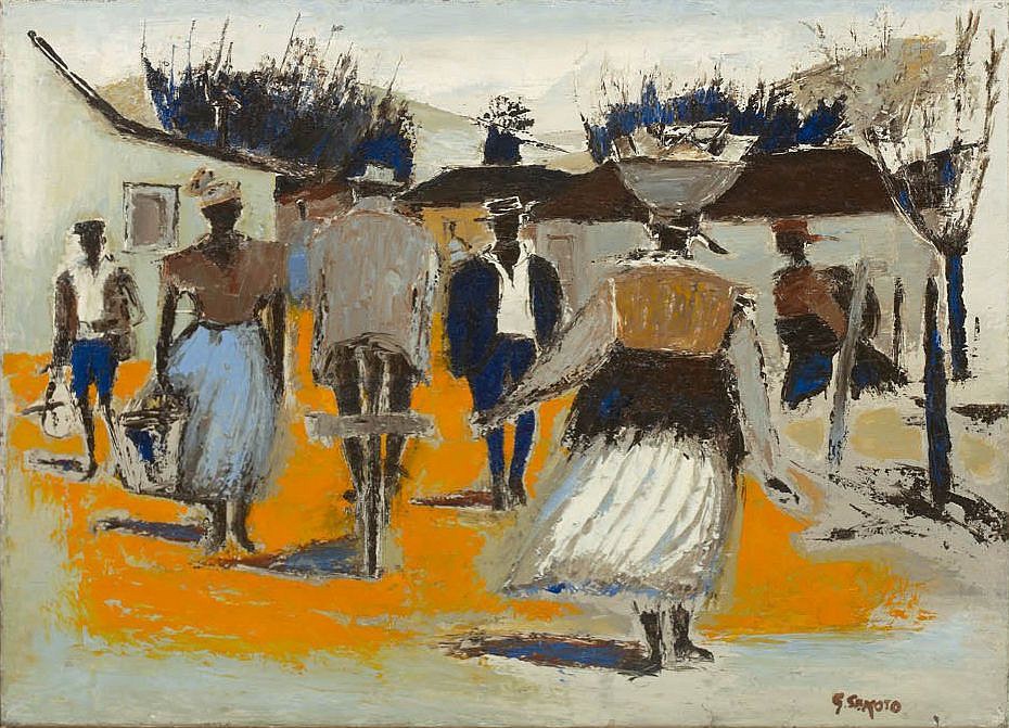 Gerard Sekoto (South Africa), Township Street, 1958.