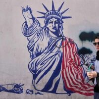 anti-American mural, Iran.
