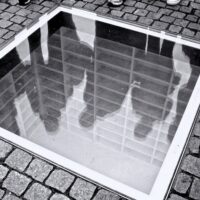 The Empty Library, a public memorial to the 1933 Nazi book burnings, where over 20,000 books from mainly Jewish, communist, liberal and social-critical authors were burned.