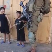Two Palestinian children, aged five and six-years old, were detained by Israeli forces for 30 minutes before they were released after intervention from locals and foreign activists in September 2025. (X/Screengrab)