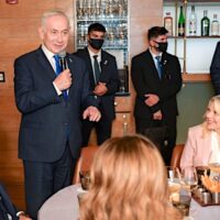 Netanyahu attending a memorial dinner for Sen. Lindsey Graham in Washington, DC, on Monday night (Office of the Israeli Prime Minister)