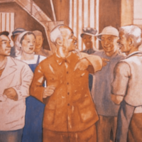 Nguyễn Đỗ Cung (Vietnam), Uncle Ho visiting the Gia Lam machinery factory, 1960.