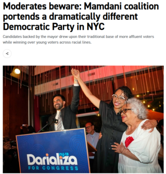Politico 62626 afirmó que los candidatos de DSA diferían poco en sus políticas, lo cual no explica los asombrosos resultados que evidenciaron el creciente atractivo de la extrema izquierda y una posible reorientación del electorado que influirá en las elecciones durante los próximos años. MR Online