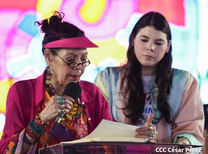 Co-president Rosario Murillo at the celebration of the 47th anniversary of the triumph of the Sandinista Popular Revolution in Managua. (July 19, 2026) Photo: César Pérez