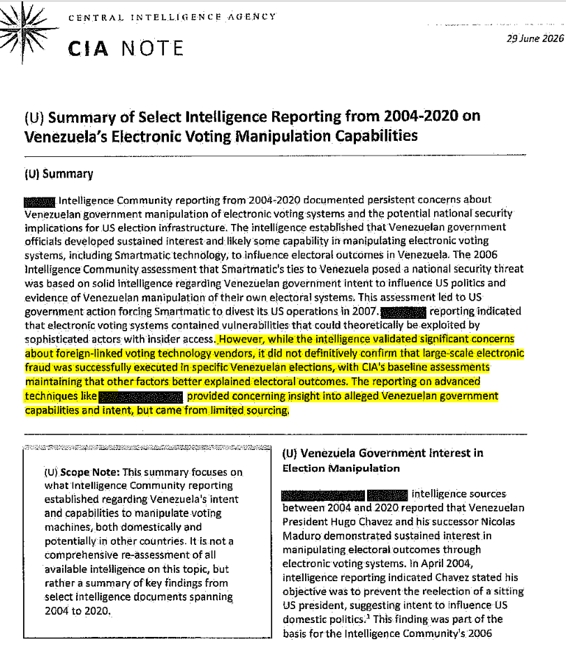CIA Note