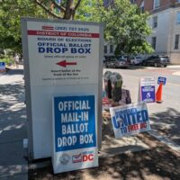 A mail-in ballot dropbox on P Street Northwest in Washington, D.C., on Tuesday, June 16, 2026. (Photo by Ashley Murray/States Newsroom)