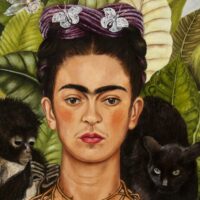 Frida Kahlo (Mexican, 1907–1954), Untitled [Self-portrait with thorn necklace and hummingbird], 1940. (Credit: Nickolas Muray Collection of Mexican Art, 66.6; Harry Ransom Center; Tate galleries.)