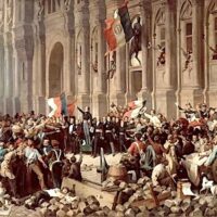 Lamartine rejects the Red Flag before the Hôtel de Ville, Paris, on 25th of February 1848 by Henri Felix Emmanuel Philippoteaux