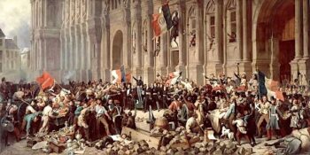 Lamartine rejects the Red Flag before the Hôtel de Ville, Paris, on 25th of February 1848 by Henri Felix Emmanuel Philippoteaux