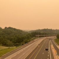 Poor air quality in Ontario’s Niagara Region as a result of wildfire smoke. Photo by Gogerr/Wikimedia Commons.