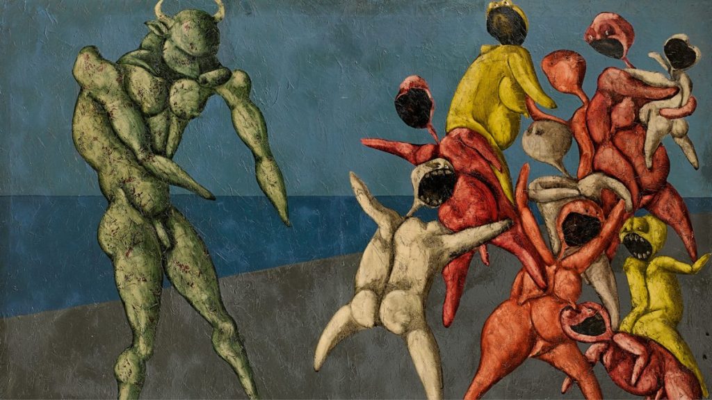 Bahman Mohasses (Iran), Il Minotauro fa paura alla gente per bene (The Minotaur Scares the Good People), 1966.