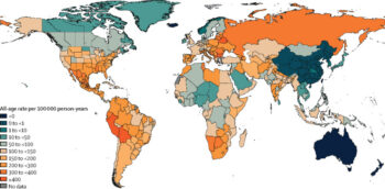 As this map from Lancet (4/16/22) shows, excess mortality in the first years of the pandemic varied by a factor of 100 or more from one country to another.