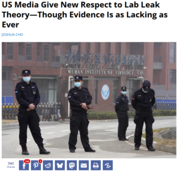 As FAIR (6/28/21) reported five years ago, “Most scientists currently think that Covid-19 has a natural origin, because there is a well-documented history of natural spillovers leading to most disease outbreaks.”