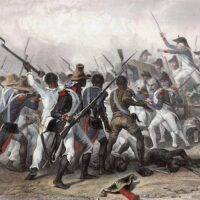 “Attack and Capture of the Crête-à-Pierrot,” an 1839 engraving after Auguste Raffet, depicting a major battle of the Haitian Revolution.
