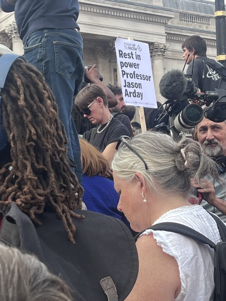 Professor Arday’s vigil was organised by anti-racist campaigning organisation Stand Up to Racism (copyright Leo Zeilig, 2026)