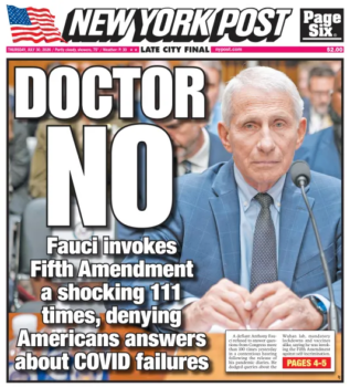 Somehow the New York Post (7/30/26) didn’t find it as shocking when Donald Trump took the Fifth Amendment more than 400 times during an investigation into fraudulent business practices.