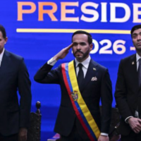 Abelardo de la Espriella is sworn in as president of Colombia in Cali, Colombia, in early August. [Source: nbcnews.com]