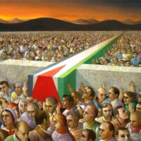 Sliman Mansour (Palestine), Rituals Under Occupation, 1988.