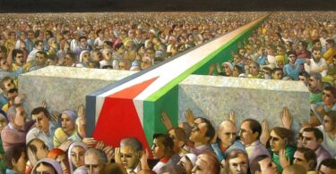 Sliman Mansour (Palestine), Rituals Under Occupation, 1988.