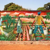 A BURKINABÈ MURAL PORTRAYING FARMING, CULTIVATION, AND EVERYDAY AGRARIAN LIFE, AN IMPORTANT ASPECT OF REPOLITICIZATION OF EVERYDAY LIFE (SOURCE: PXHERE.COM)