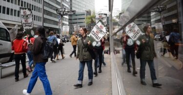 Starbucks workers first asked customers to boycott Starbucks in late 2025. Now they’re asking unions and other institutions to cut ties. They’ve been trying to get a contract with the coffee giant since late 2021. Photo: Jenny Brown