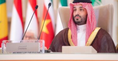 SAUDI CROWN PRINCE MOHAMMED BIN SALMAN ADDRESSING THE SUMMIT OF THE ORGANIZATION OF ISLAMIC COOPERATION (OIC) AND THE ARAB LEAGUE IN RIYADH, ON NOVEMBER 11, 2024. (PHOTO BY SAUDI PRESS AGENCY)