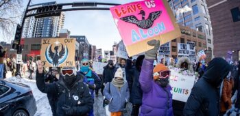 Thousands gathered in downtown Minneapolis to demand an end to ICE violence. Photo: Brad Sigal
