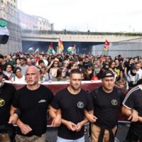 Dockworkers march in Genoa, Italy, on Sept. 22, 2025, during a nationwide strike in solidarity with Gaza and against arms shipments to Israel. Ports are one of the places where workers have the power to block the war machine — and shut one of capitalism’s ways out of crisis.