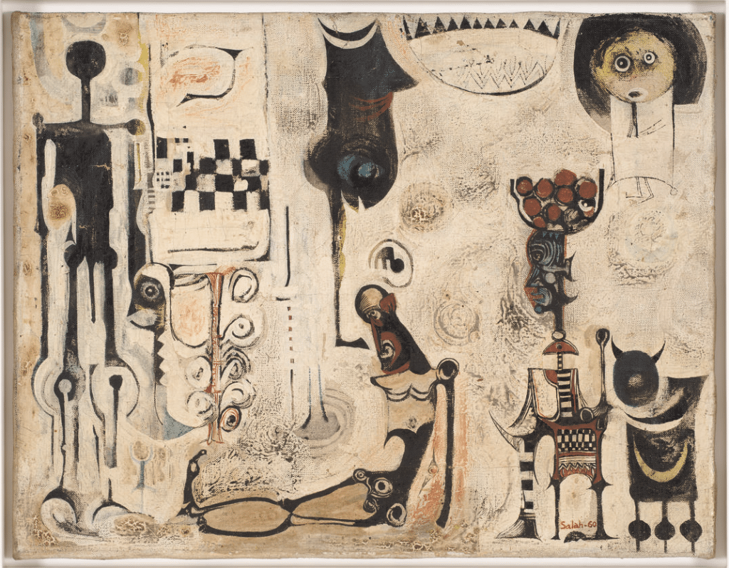 Ibrahim El-Salahi (Sudan), Alphabet No. 1, 1960.
