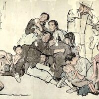 Jiang Zhaohe (China), detail from Liumin Tu (Refugees), 1943.