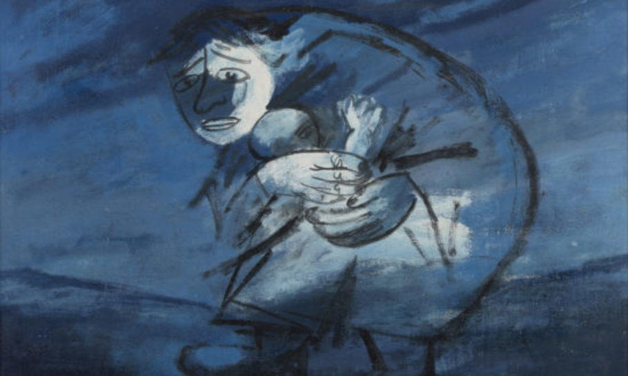Josef Herman (Poland), Mother and Child Fleeing, 1942.