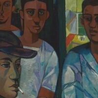 A Street Corner in Jamaica by John Minton (1951) Yale Center for British Art