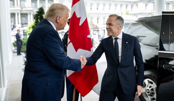 President Donald Trump meets with Canadian Prime Minister Mark Carney. Photo: The White House / Flickr / Public Domain
