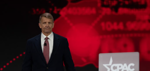 Erik Prince, the founder of Blackwater, at the Conservative Political Action Conference (CPAC). © Zach D Roberts / NurPhoto via AFP